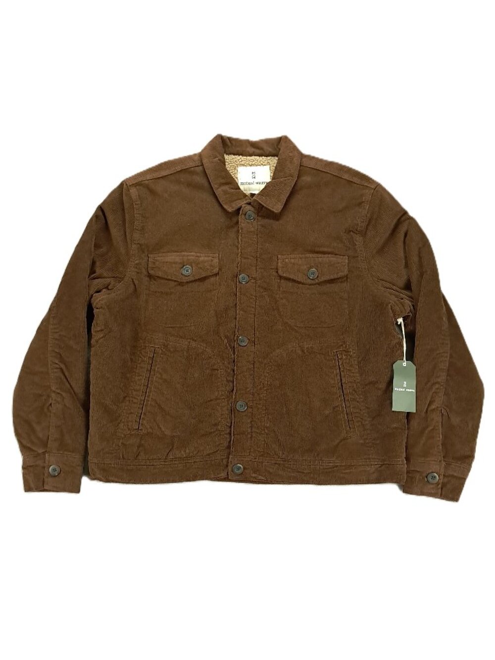 NEW Mutual Weave Sherpa Lined Corduroy Trucker Jacket Men XL Large Brown NWT